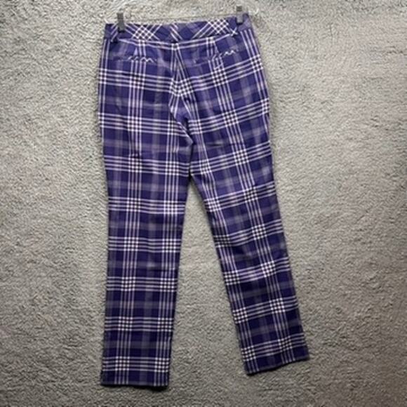Nike‎ Golf Dri-Fit Women's Size 8 Pebble Beach Plaid Pants Outdoor Activewear - Picture 9 of 11